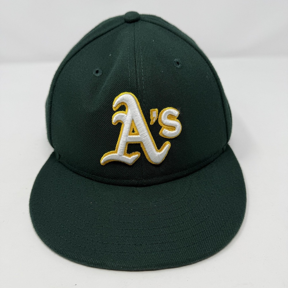 Oakland Athletics Hat Cap Fitted Mens 7 1/2 Green MLB Baseball 59FIFTY New Era
